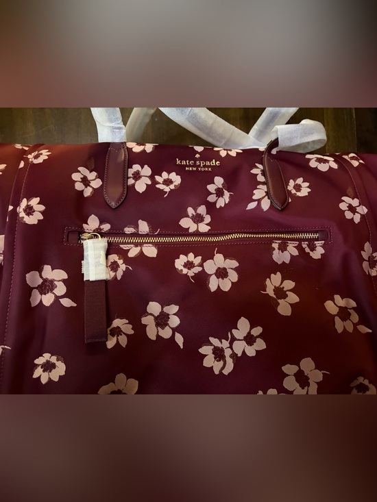 kate spade Handbags - NWT Kate Spade Chelsea Weekender Deep Berry & Blush Pink Floral Overnight Bag